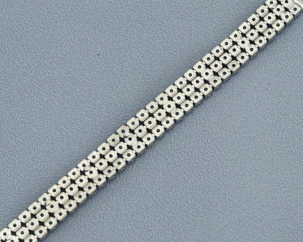 CZ Triple line Buckle Bracelet, Sku#B165
