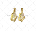 CZ Micro Pave Sea Snail Shape Pendant, 18K Gold Filled Cubic Zirconia Snail Charm, Necklace Bracelet Charm Pendant, 23x14mm, Sku#LK466