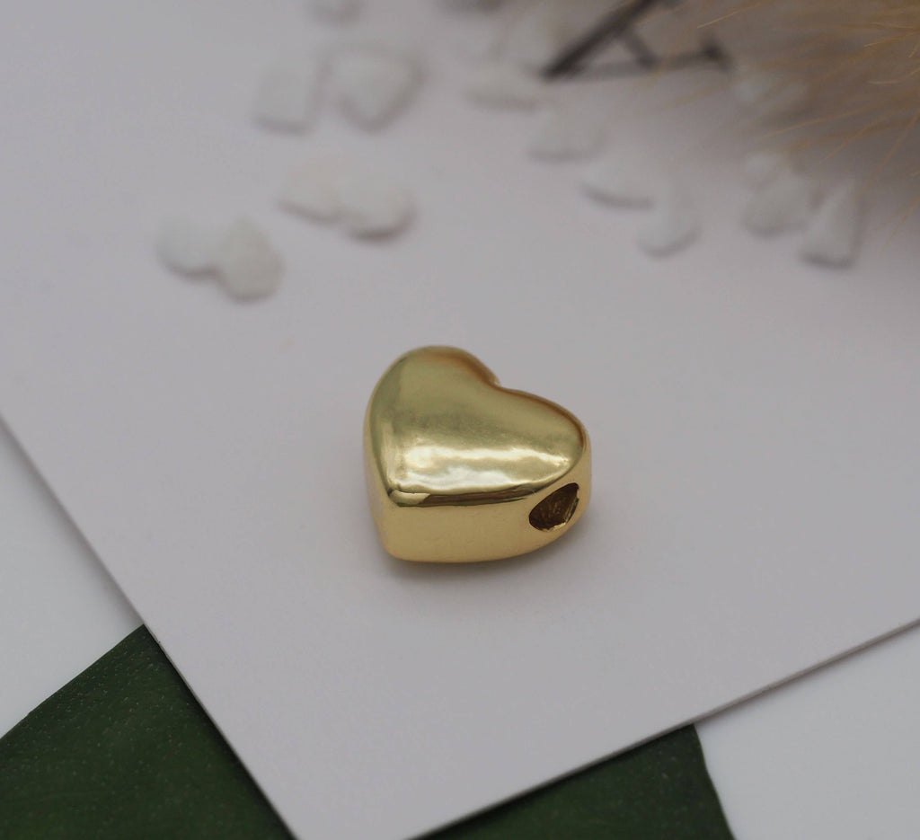 Large Hole Heart Spacer Beads, Sku#LD235