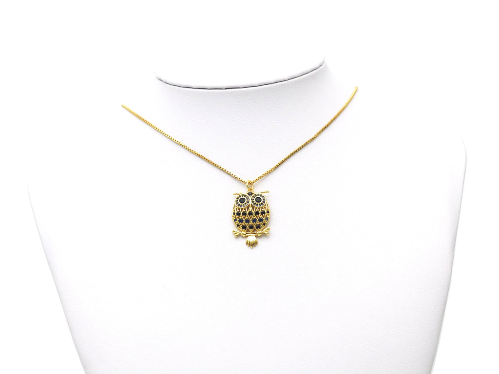 CZ Night Owl Charm, Sku#LK581