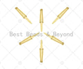 18K Dainty Gold Pen Cap Shape Pendant/Charm, Necklace Bracelet Charm Pendant,9x50mm, Sku#LK268