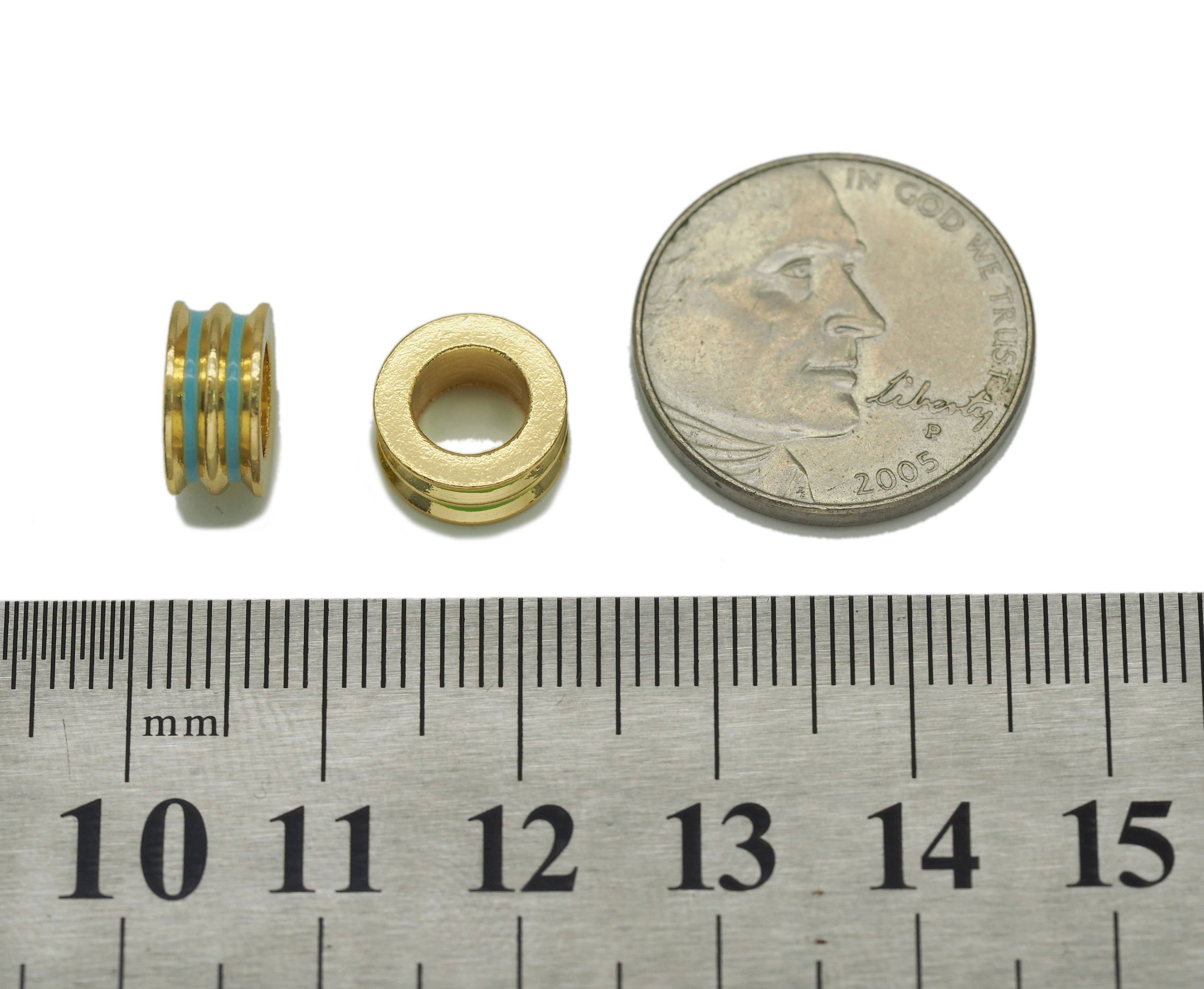 Large Hole Enamel Spacer Beads, Sku#LK653