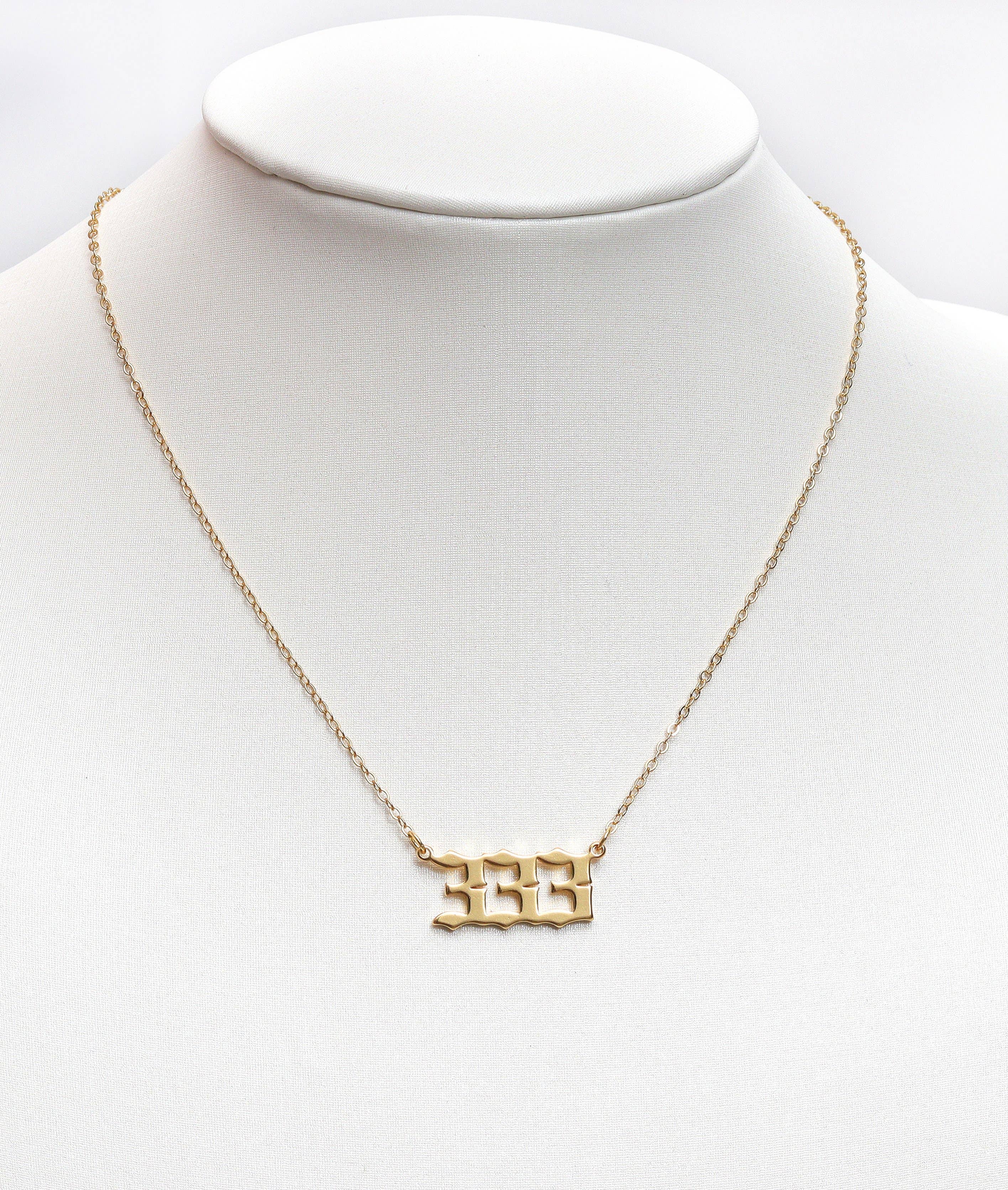 Angel Number Necklace, Sku#Y681