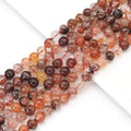 Genuine Hematoid Quartz Round Smooth Beads, Sku#U1639