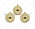 Bagutte CZ Micro Pave Evil Eye Large Pendant/Charm,Cubic Zirconia Charm, Necklace Bracelet Charm Pendant,26x28mm, Sku#L425