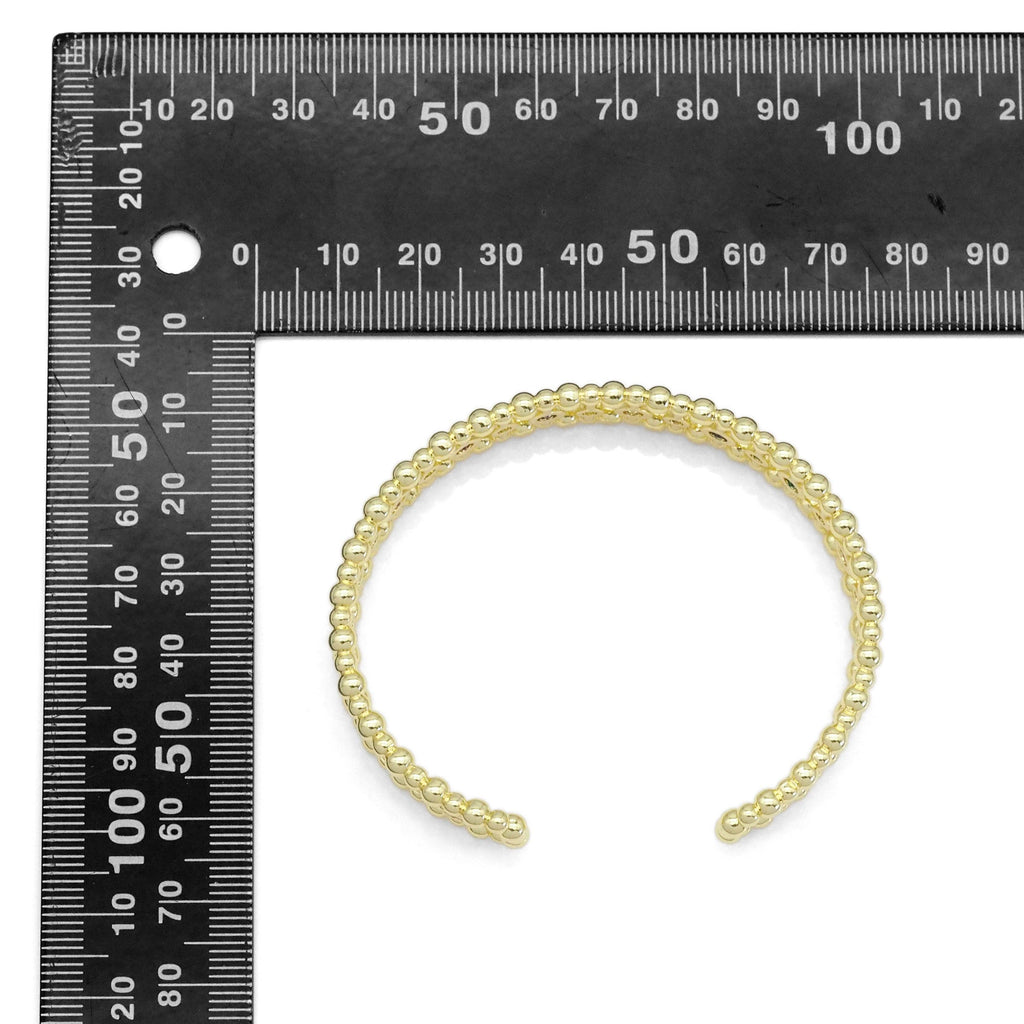 Gold Colorful Round CZ Adjustable Bracelet, Sku#Y830