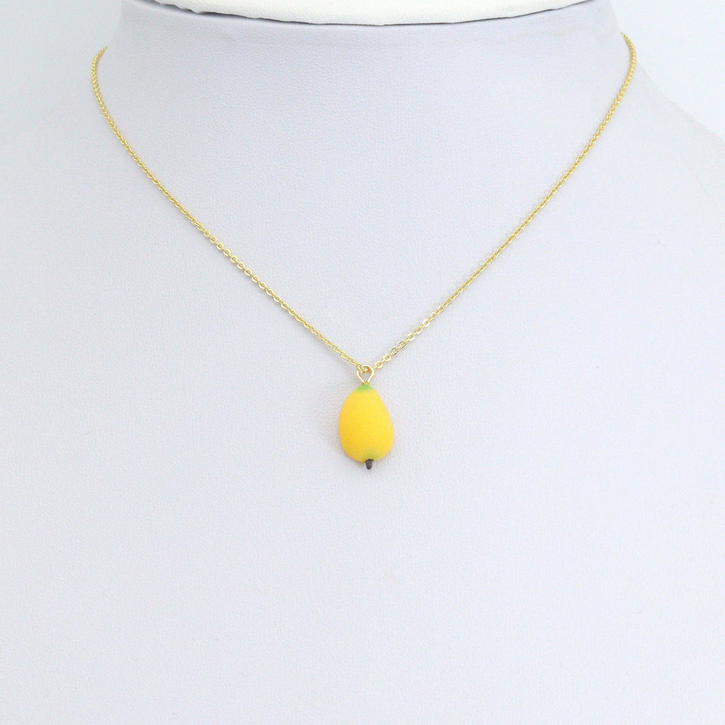 Cute Enamel Yellow Mango Charm Pendant,Sku#LK1238