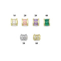 Baguette Colorful CZ Big hole Tube Spacer Beads,Sku#LD745