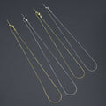 Thin box Chain Necklace with adjustable thread end , Sku#LX882