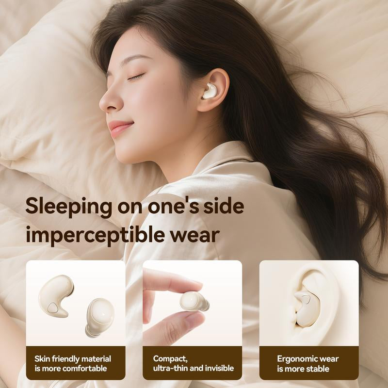 CHENRUIDA M126 Mini Invisible Bluetooth Earbuds (Two Pairs) - Comfortable Sleep Earphones with Active Noise Cancellation, Long Battery Life, Suitable for Side Sleepers, Painless for Extended Wear, High-Definition Sound Quality