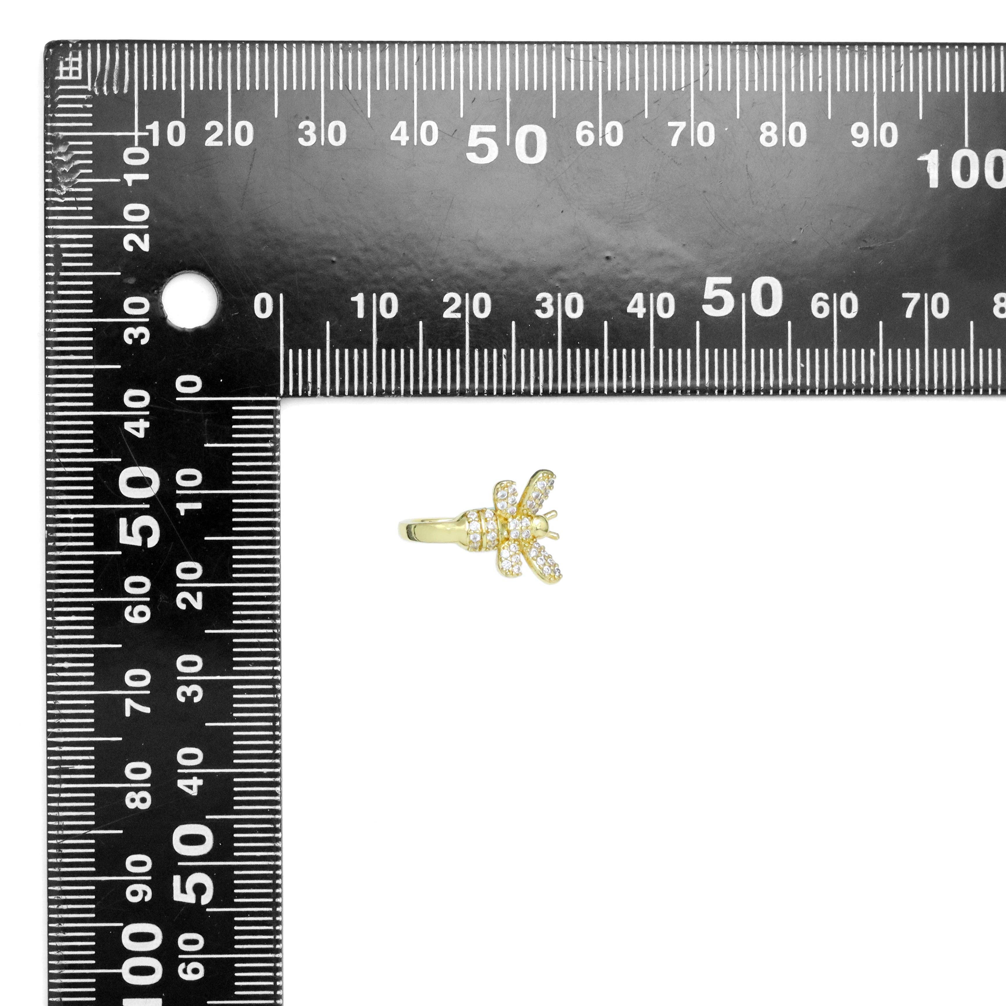 Gold CZ Bee Ear cuff, Sku#A304