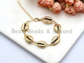 Gold Cowrie bracelet, Shell anklet, SKU#V40