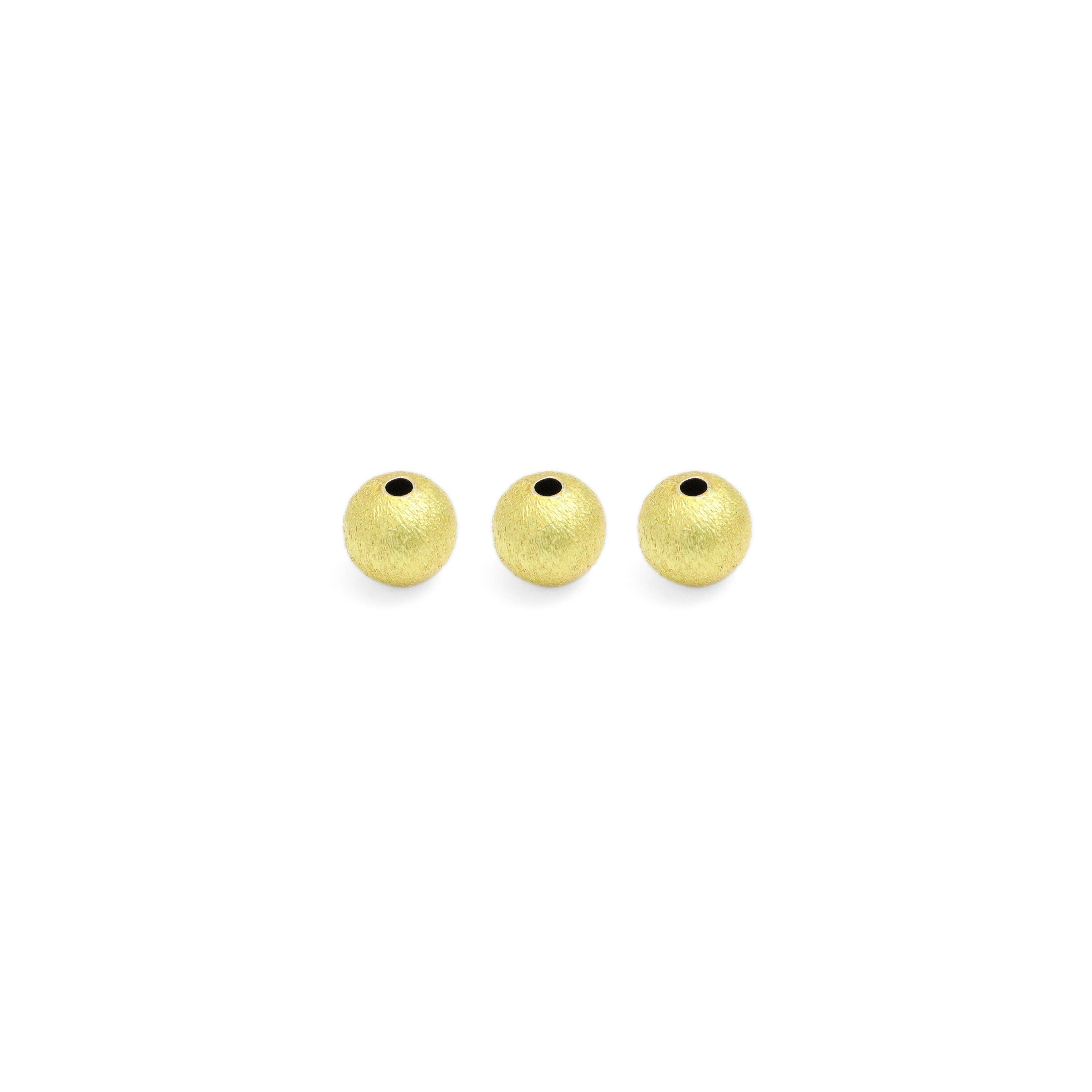 Matte Brushed Gold Round Ball Spacer beads, Sku#A199