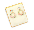 Vintage Flower Bird Stud Earrings, Sku#ZX120