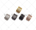 CZ Micro Pave Cylinder Spacer Beads with Clear Crystal for Bracelet/Necklace, sku#G43c