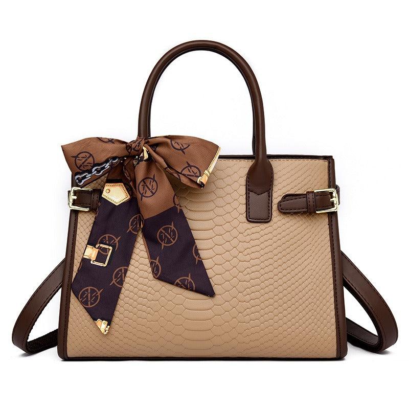 Sac à main Serpent Luxe en peau de serpent - Sac de travail élégant en cuir pour femmes stylées