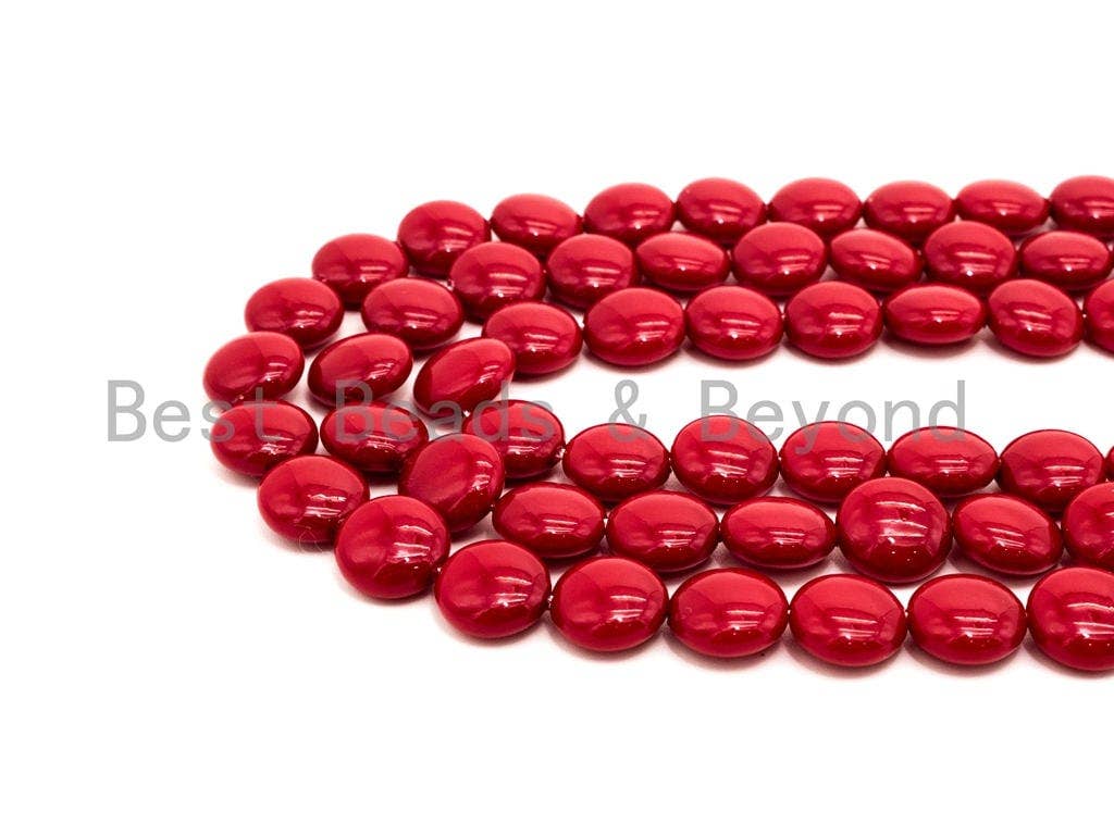 Red Natural Mother of Pearl beads,10x5mm Pearl Coin  beads, Loose Coin Smooth Pearl Shell Beads, 16inch strand, SKU#T83