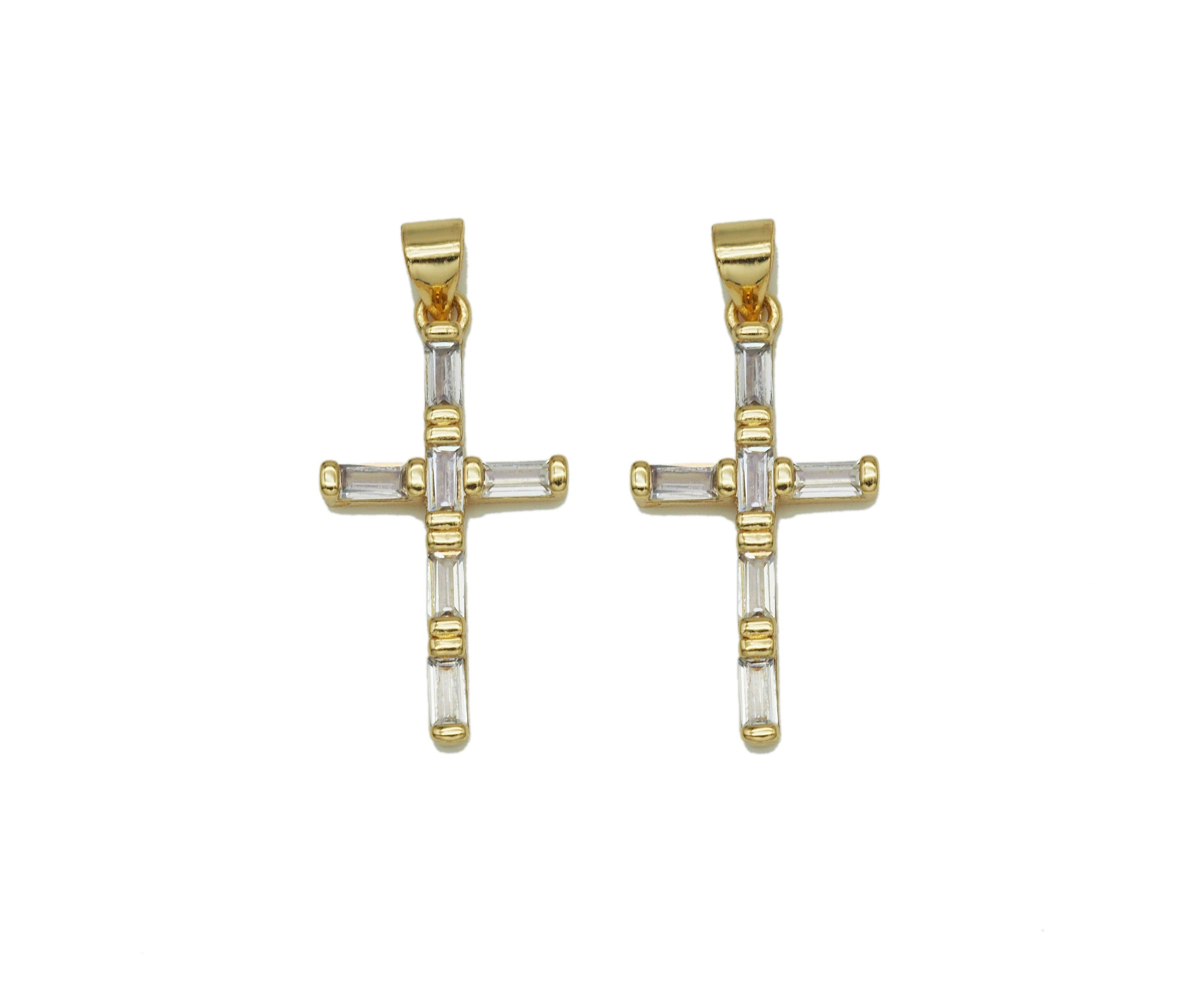 CZ Cross Charm, Sku#JL94