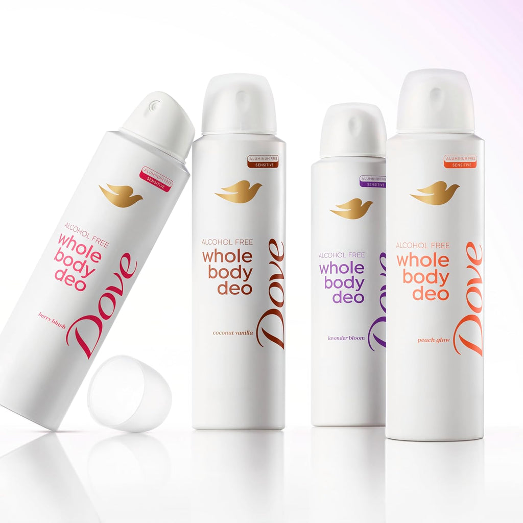 Déodorant corporel intégral sans alcool en spray Dove pour femme contrôle des odeurs 72 heures Lavande en fleurs 113 g