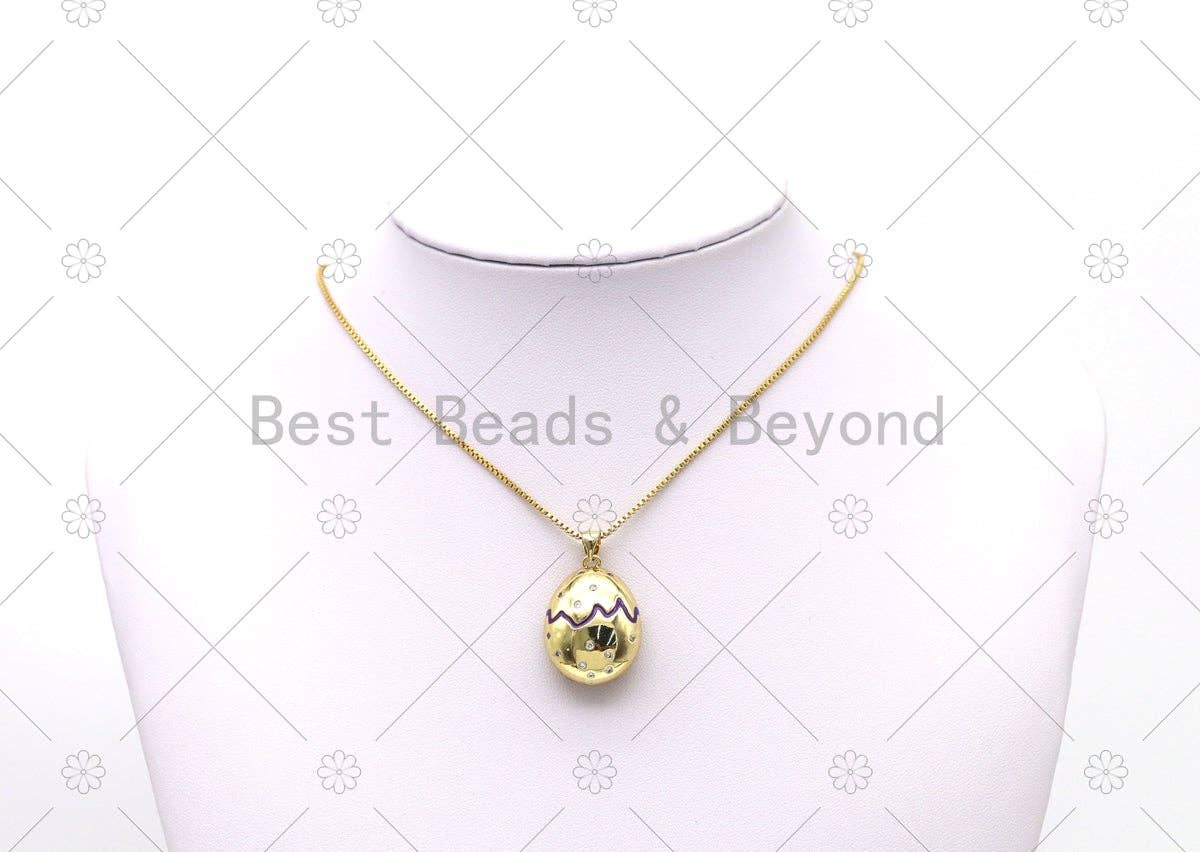 CZ Oval Ball Charm, Sku#JD09