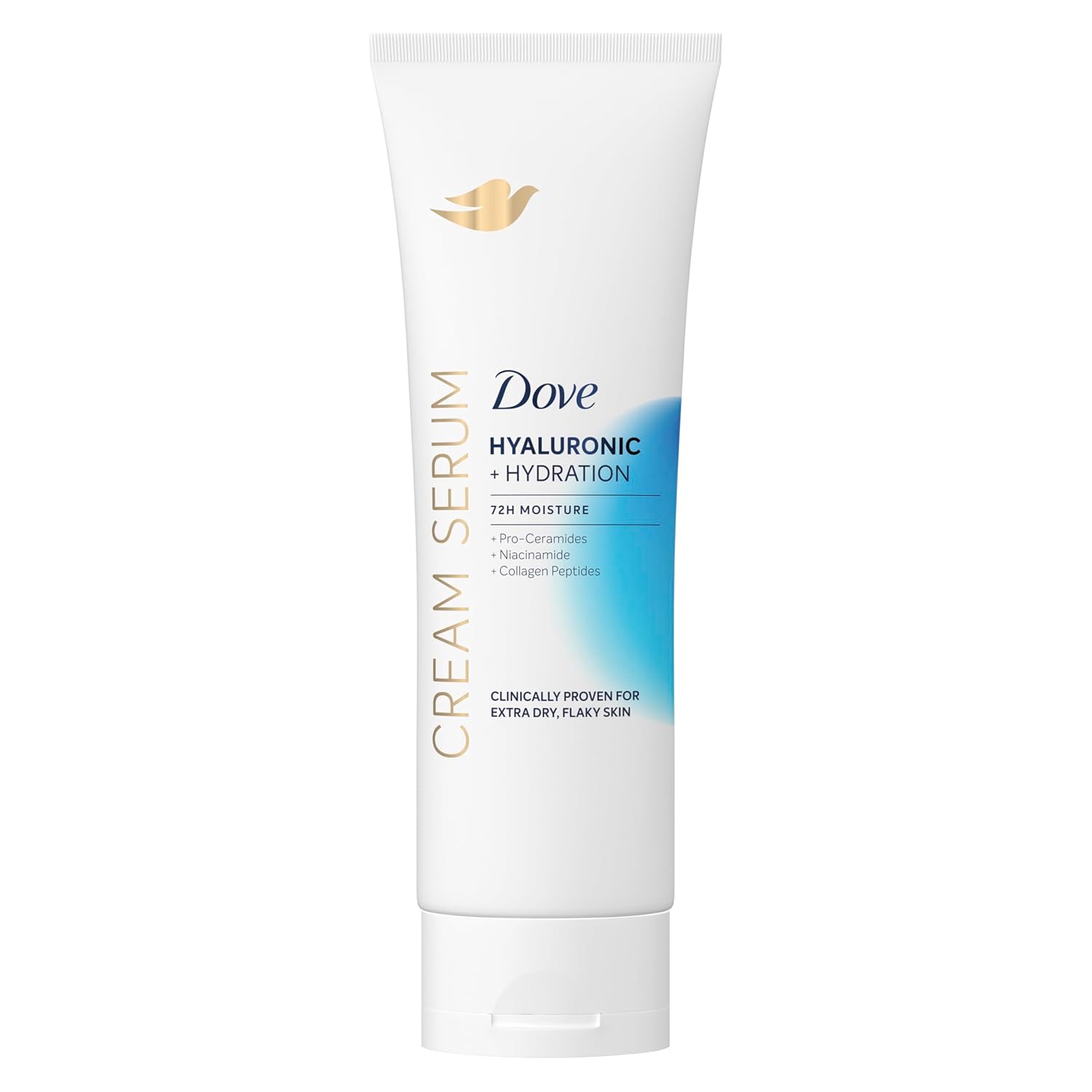 Sérum en crème Dove à l'acide hyaluronique + hydratation pour peaux très sèches et squameuses, avec pro-céramides, niacinamide et peptides de collagène, 236 ml
