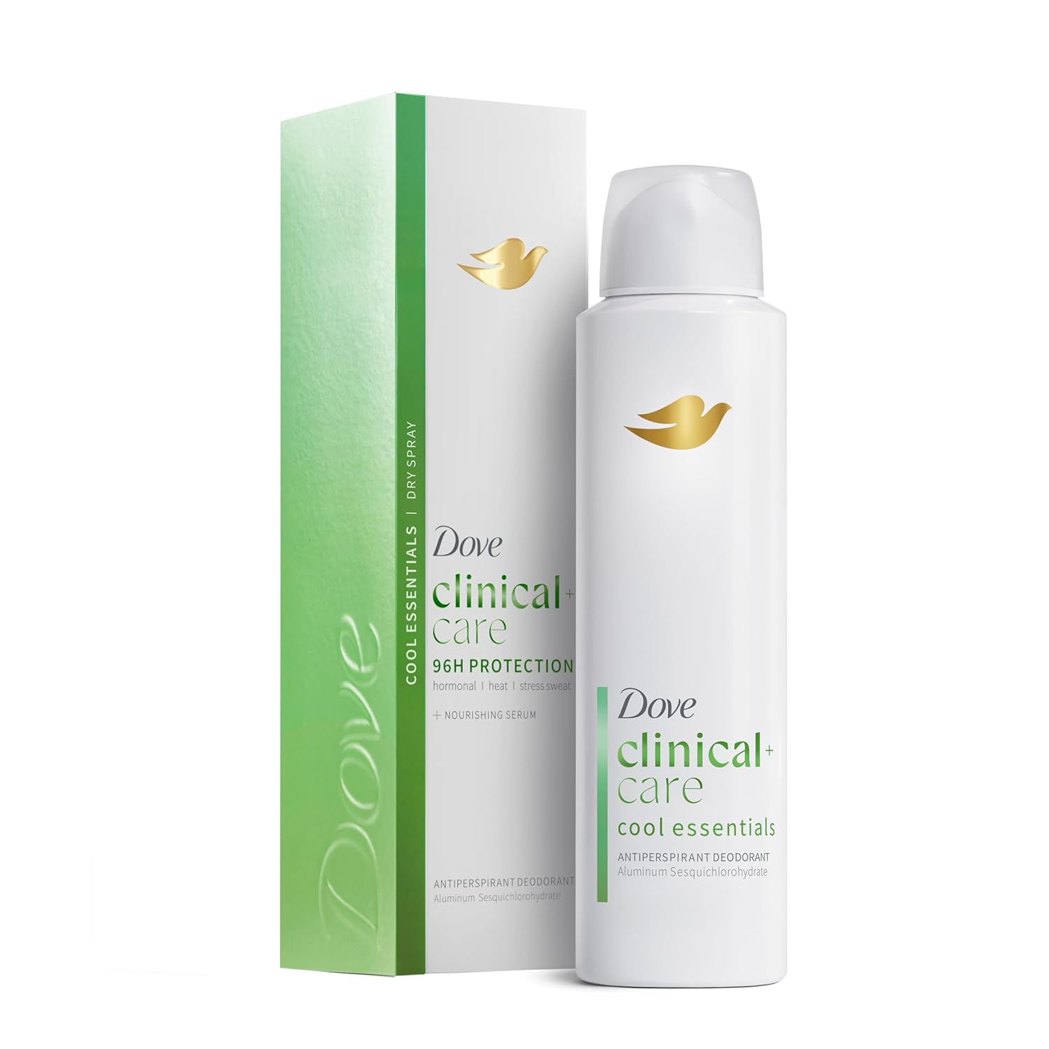 Dove Clinical + Care Anti-transpirant Déodorant Vaporisateur Sec pour Femme Fraîcheur Essentielle 107 g