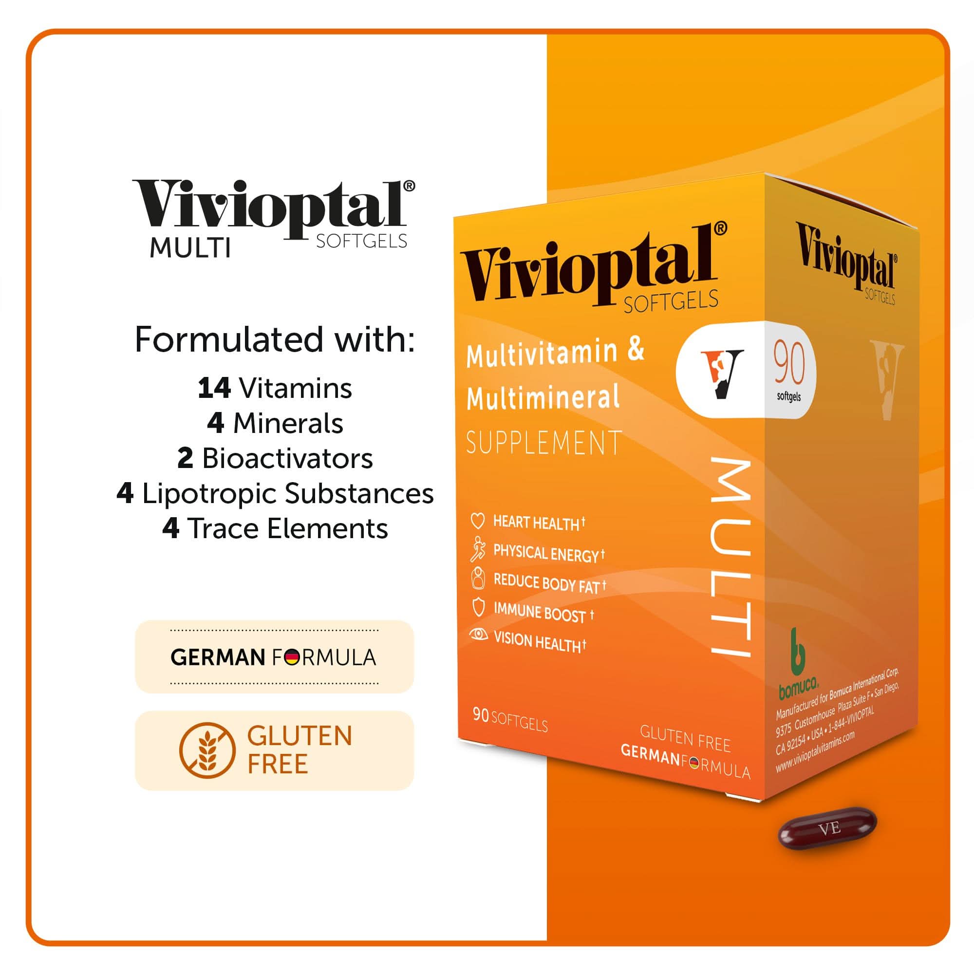Vivioptal MULTI Multivitamin & Multimineral Supplement 90 Softgels