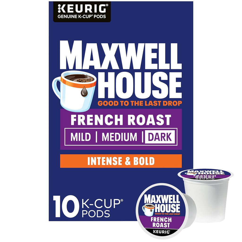 Dosettes de café K-Cup Maxwell House French Roast (torréfaction foncée), boîte de 10