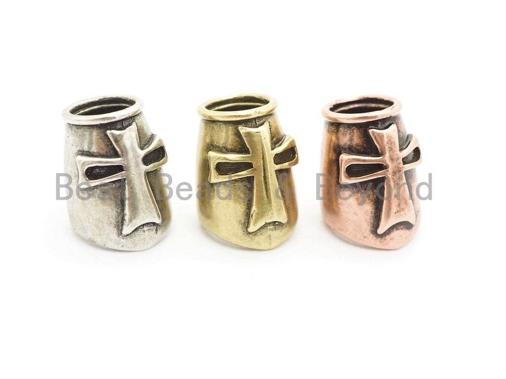Antique Silver/Gold/Copper Spartan Helmet Bead, For Paracord Survival Bracelet Keychains Making, Men's Bracelet DIY, 12x17x13mm, sku#Y124