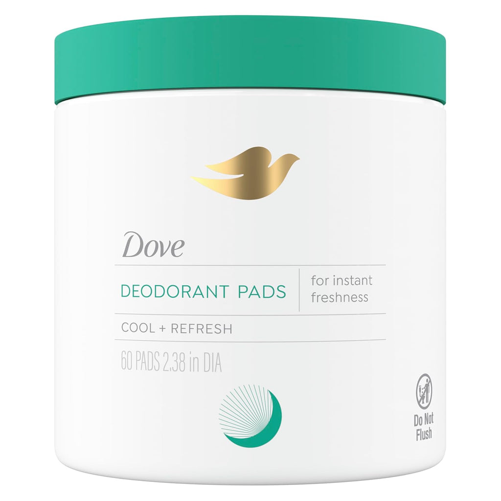 Lingettes nettoyantes Dove Body Wash 60 tampons pour femmes, neutralisent les odeurs et exfolient en douceur pour affiner le grain de peau.