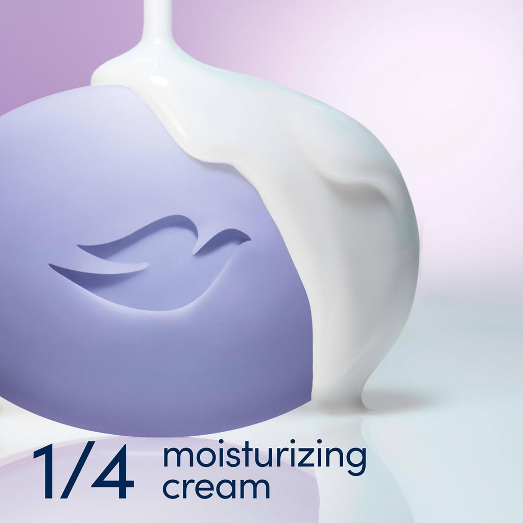 Pain de Toilette Douceur Dove Nettoyant Doux Anti-Stress Hydrate et Apaise la Peau Nettoyant Doux Enrichi d'1/4 de Crème Hydratante Lot de 6