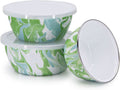 Golden Rabbit Enamelware Modern Monet Set of 3 Nesting Bowls
