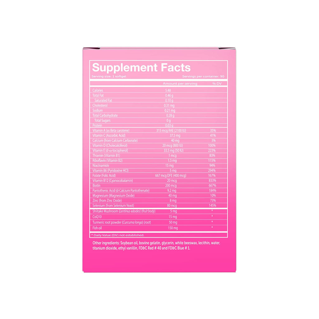 Vivioptal Women, 90 Capsules (1 Year Supply), CoQ10 & Omega-3, Multivitamin & Multimineral, Gluten Free, German Formula