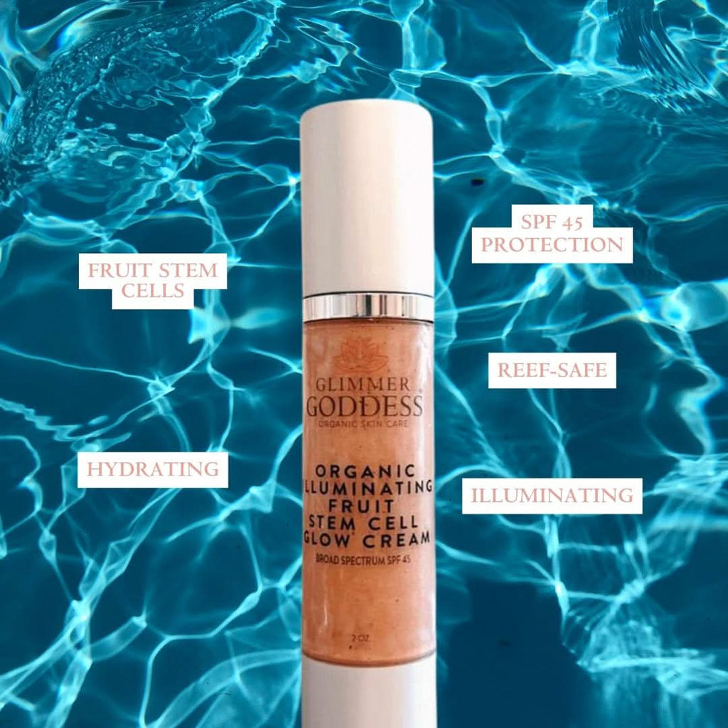 Glimmer Goddess Organic Illuminating Fruit Stem Cell Glow CC Cream SPF 45 - NUDE GLOW 2 oz