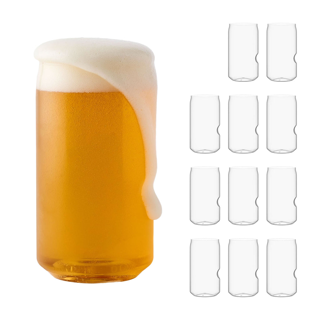 govino Unbreakable Beer Can Shaped Glass 16 oz – Set of 12