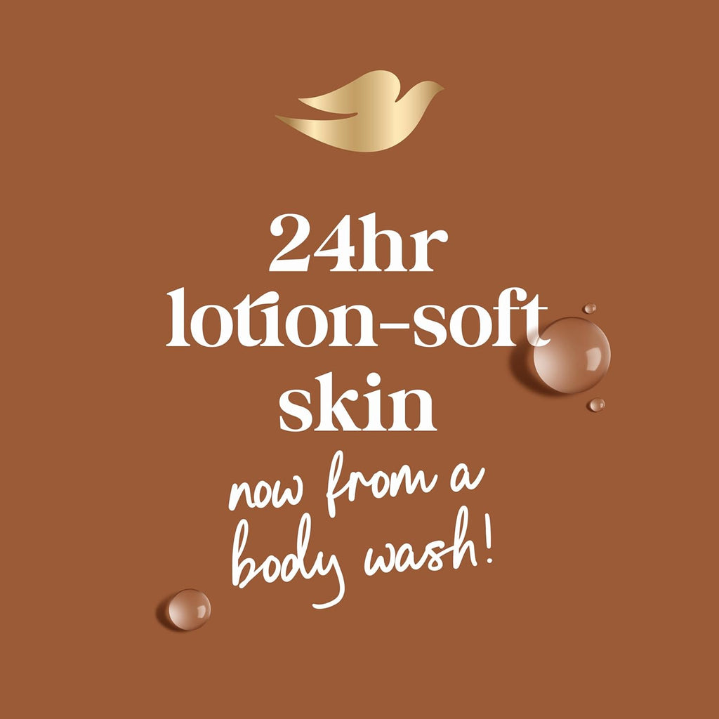 Gel douche Dove avec pompe, Beurre de coco et de cacao Restaurer pour une peau douce comme une lotion pendant 24 heures, nettoyant hydratant sans sulfates ni parabènes, 907 ml
