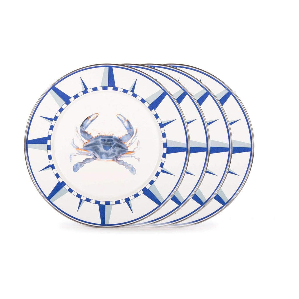 Golden Rabbit Enamelware 10.5" Dinner Plates , Set of 4