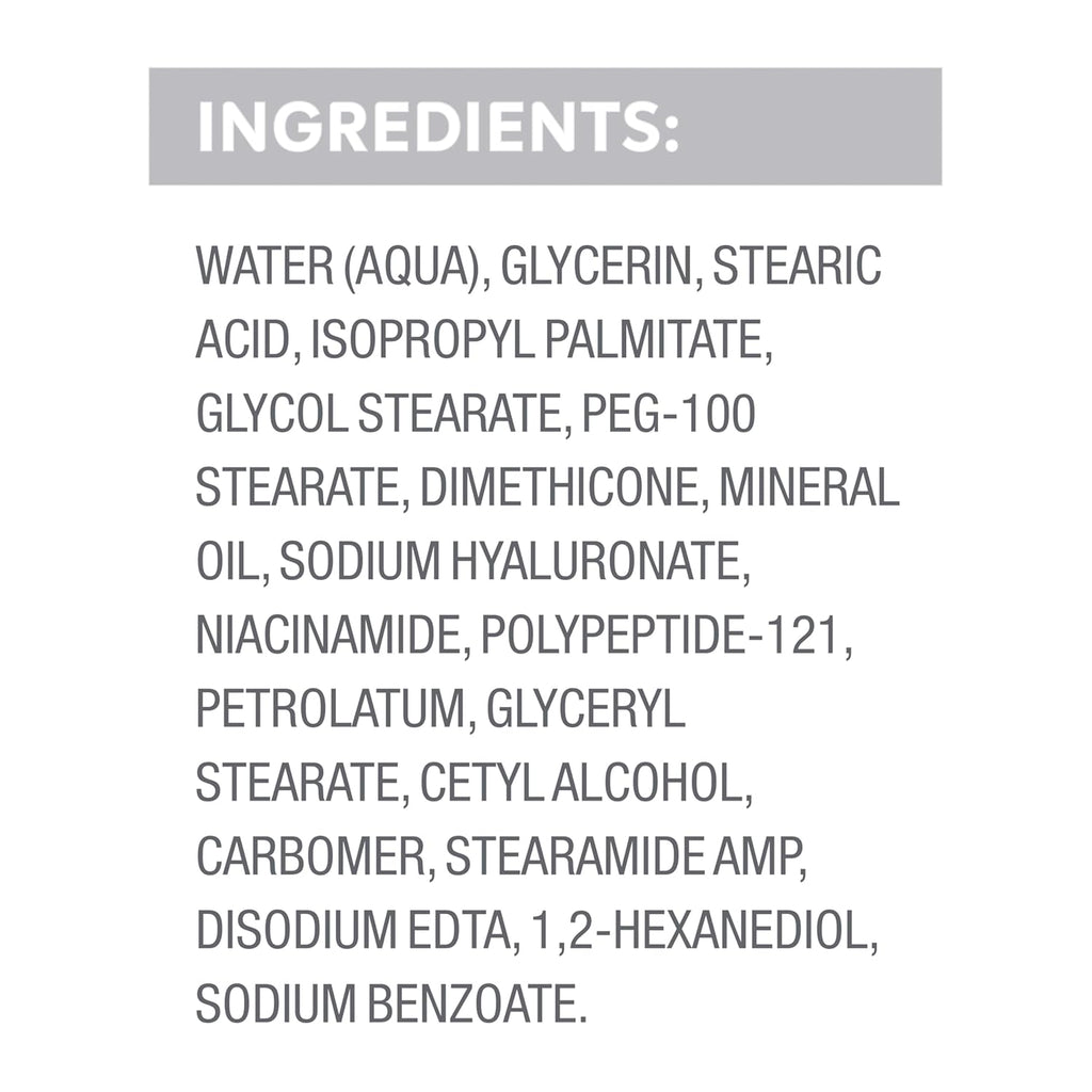 Sérum en crème Dove à l'acide hyaluronique + hydratation pour peaux très sèches et squameuses, avec pro-céramides, niacinamide et peptides de collagène, 236 ml