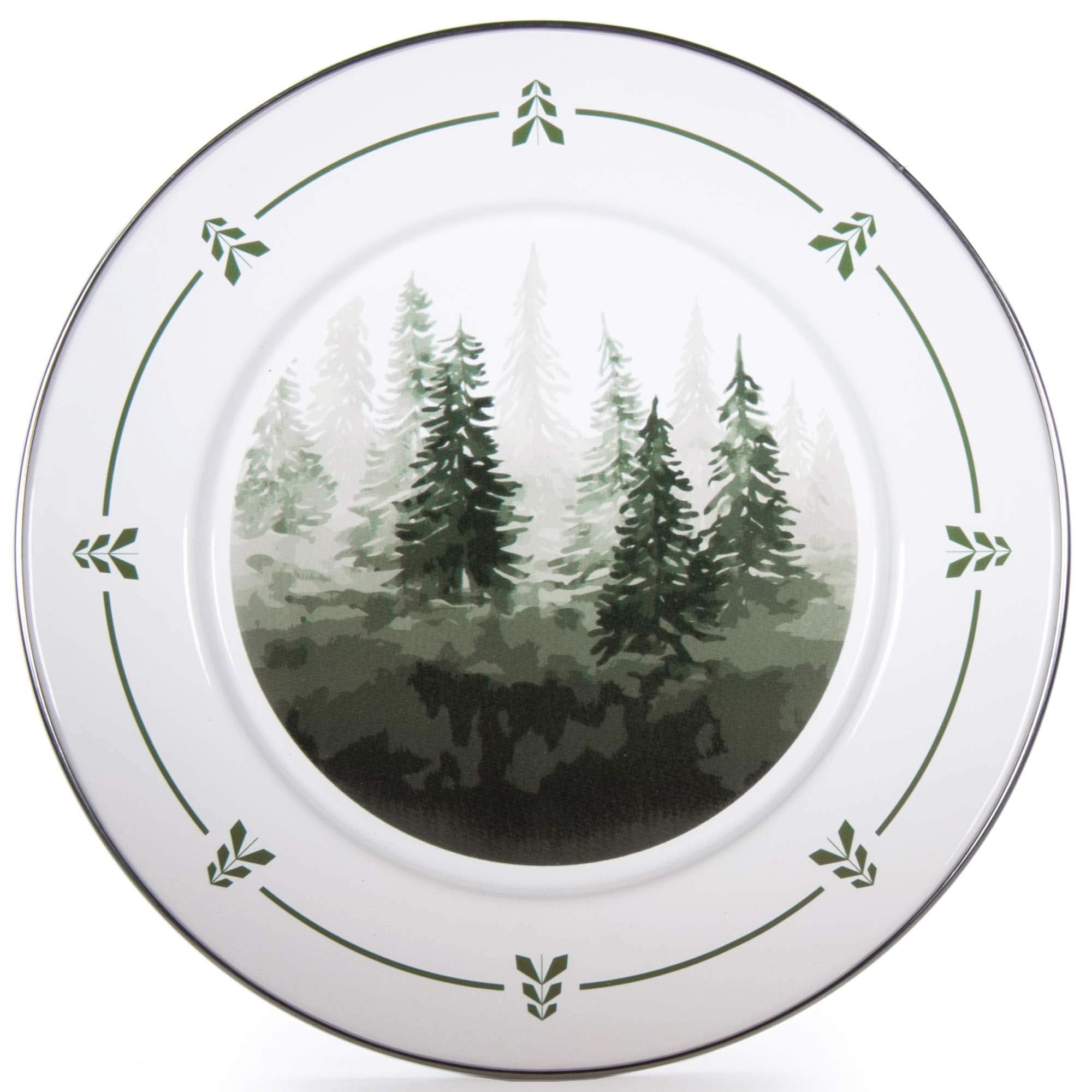 Golden Rabbit Enamelware 10.5" Dinner Plates , Set of 4