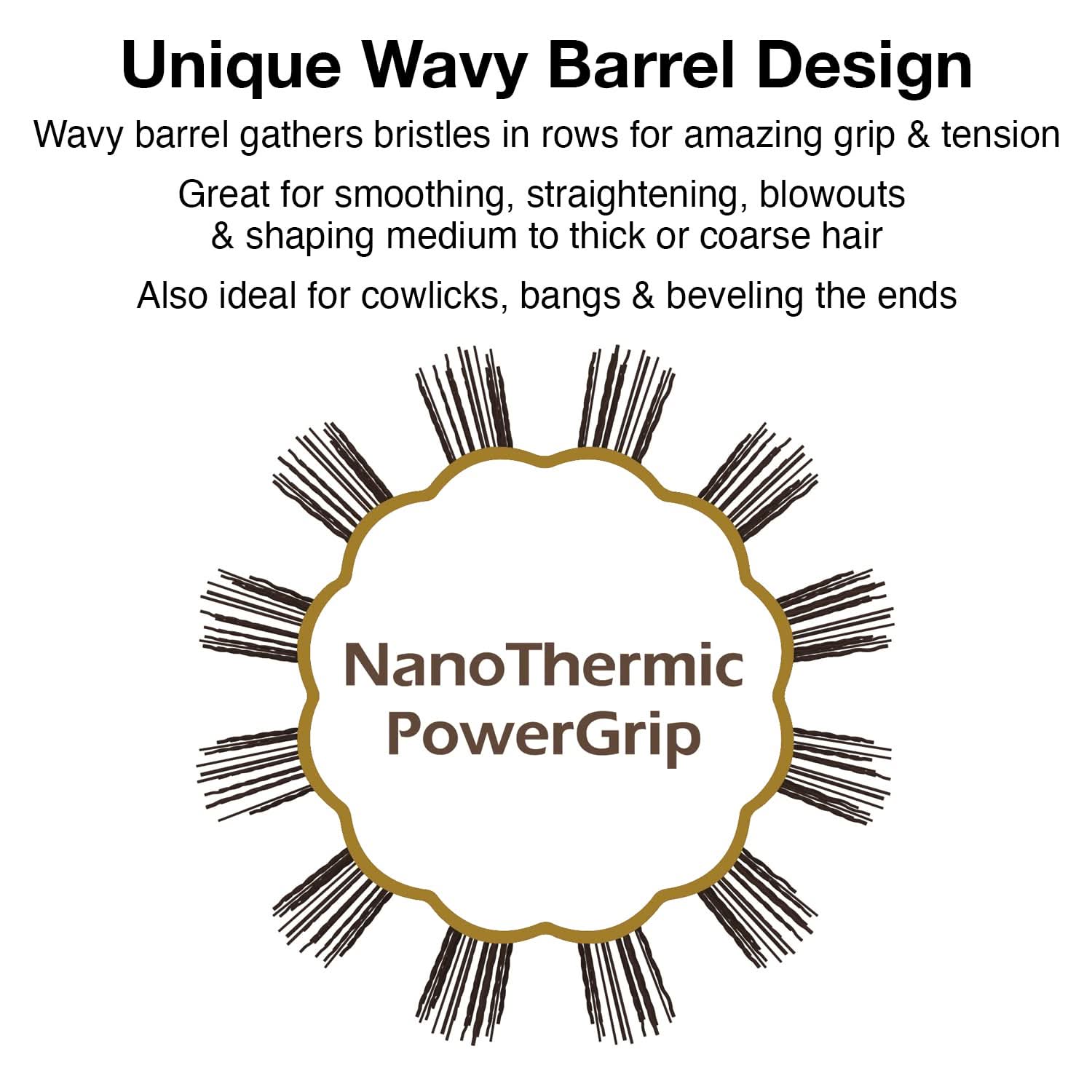 Olivia Garden NanoThermic PowerGrip Thermal Brush NT-G34 (1 1/4")