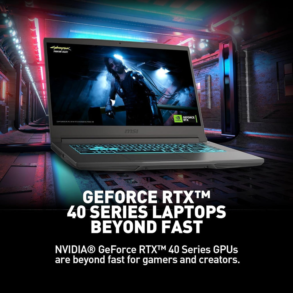 Msi Thin 15 15.6" FHD 144Hz Gaming Laptop, Intel I5-13420H (8 Cores, up to 4.6 Ghz), NVIDIA Geforce RTX 4050, 32GB RAM, 1TB Pcie SSD, Wi-Fi 6E, USB-C, Backlit Keyboard, HD Camera, Gray, Windows 11