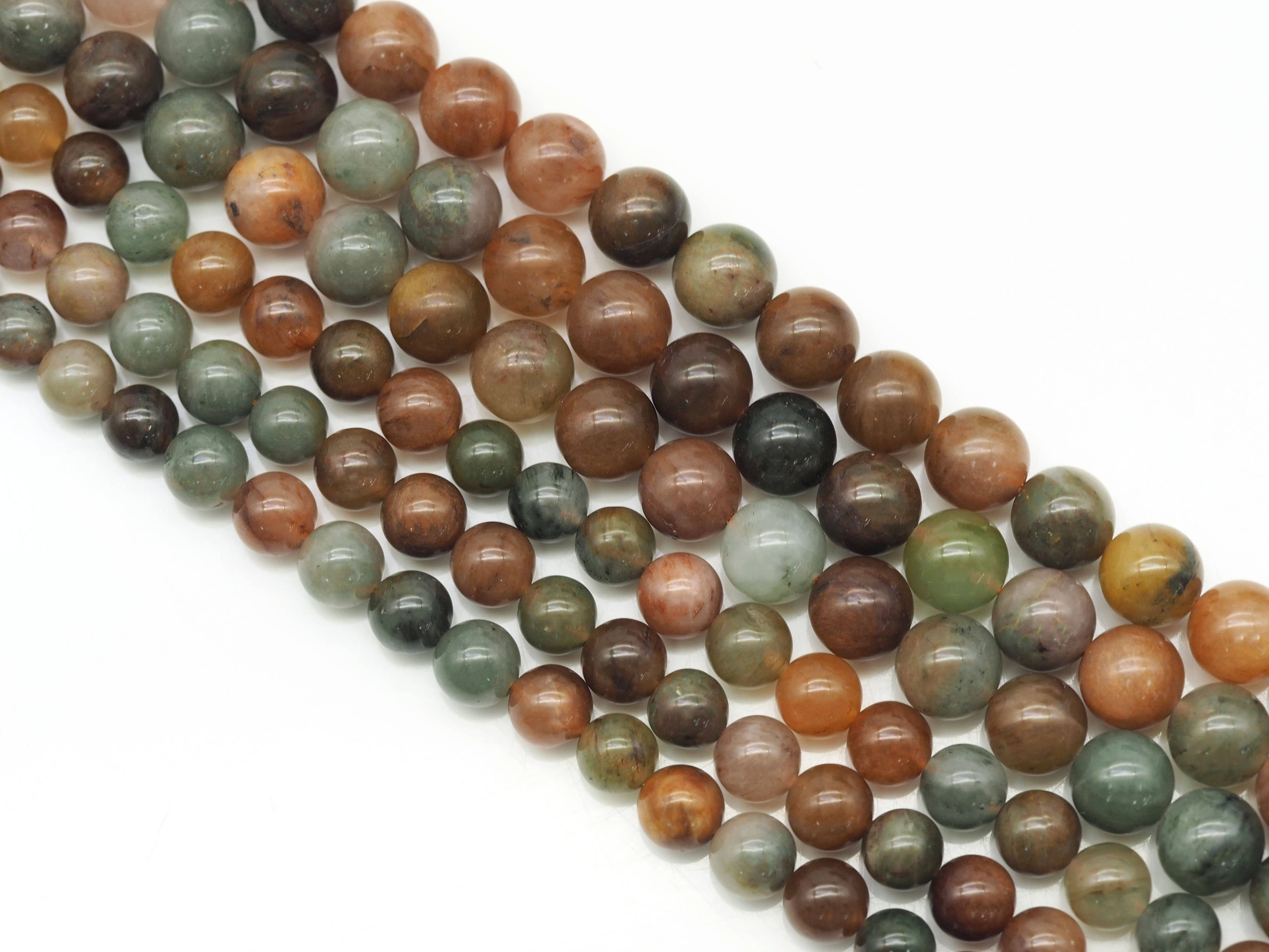 Mixed Rutilated Quartz Round Smooth Beads, Sku#U1318