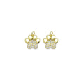 Gold Silver CZ Paw Print Charm, Sku#LK908