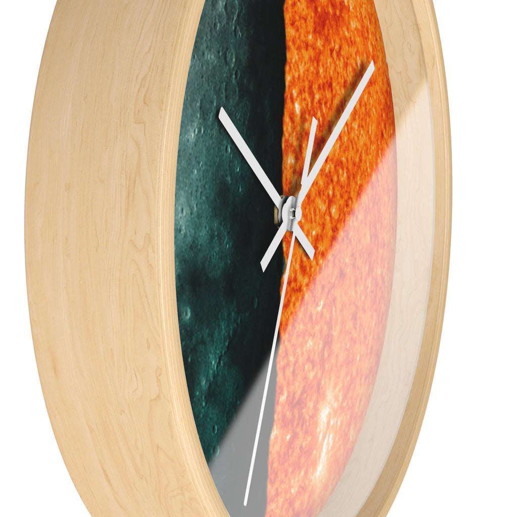 Soleil et lune - Horloge murale
