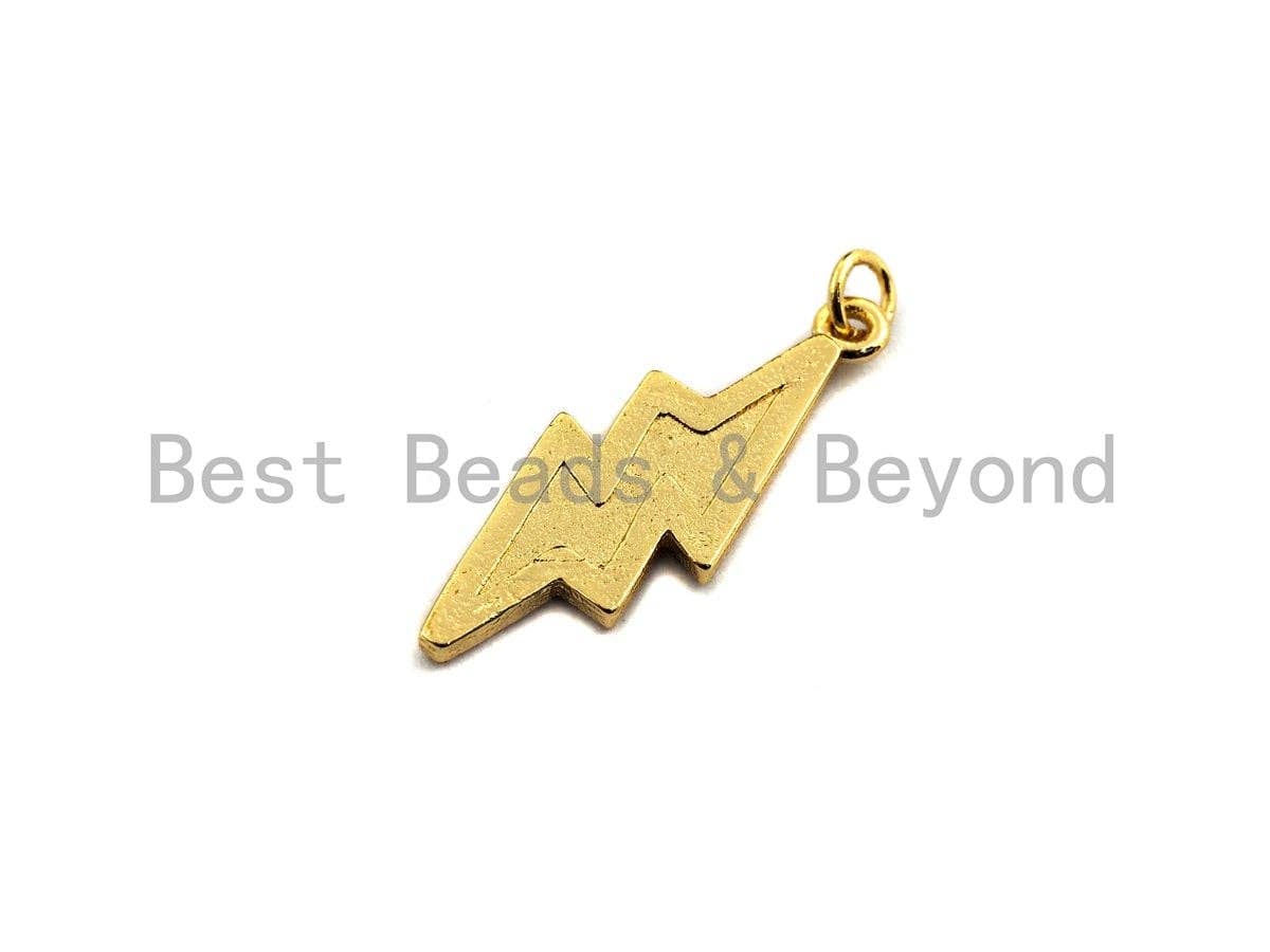 Enamel Black/White/Red Lightning Gold Pendant,CZ Micro Pave Oil Drop pendant,Enamel pendant,Enamel Jewelry,10x26mm,sku#Z667