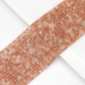 Genuine Golden Sunstone Faceted Rondelle Beads, Sku#U1688