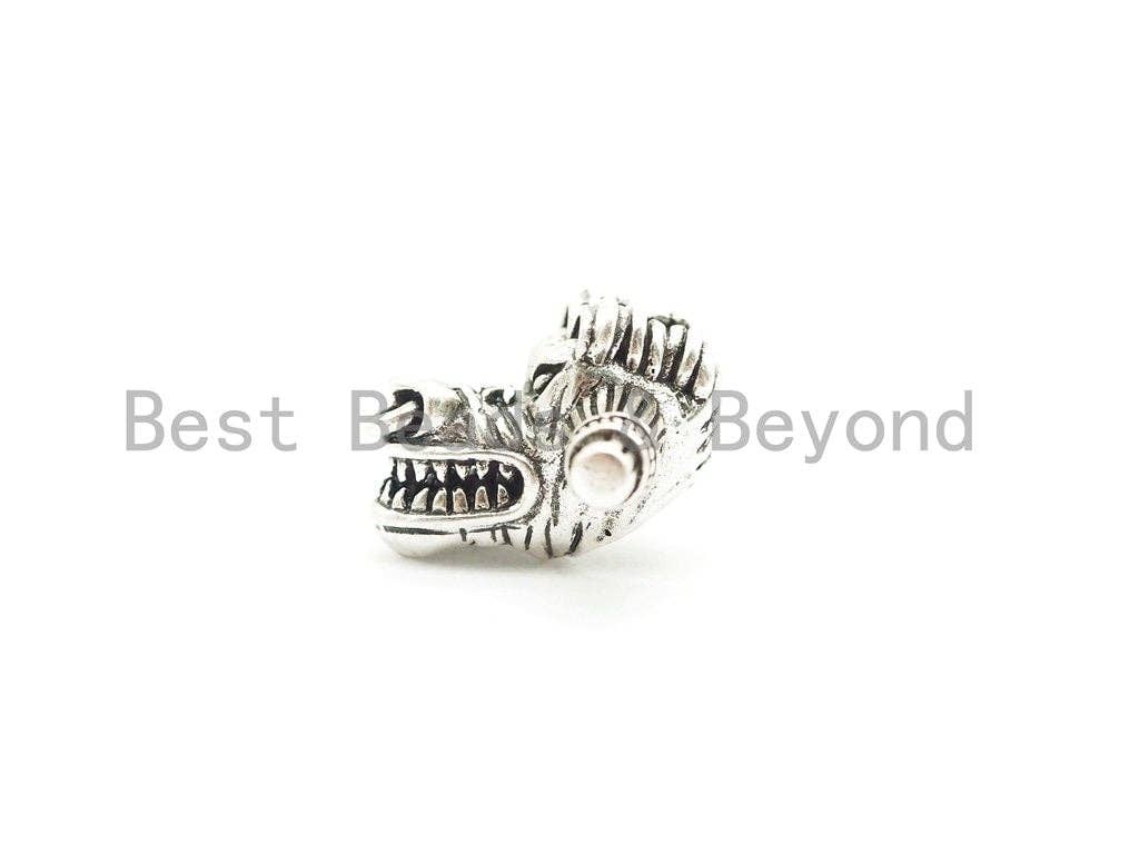 Antique Tauren Bead, Bull Evil Skull Bead, Antique skull Charms, Men's Bracelet Beads, 29mm, 1pc, sku#Y133