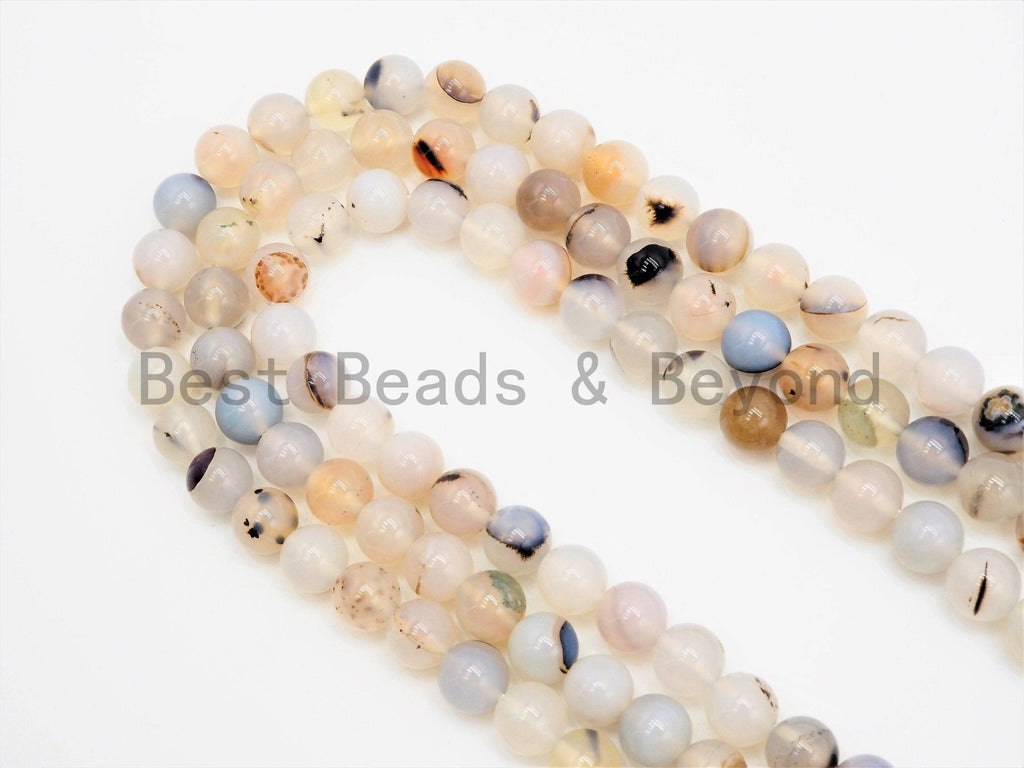 Gorgeous Flower Agate Smooth Round beads, SKU#U336