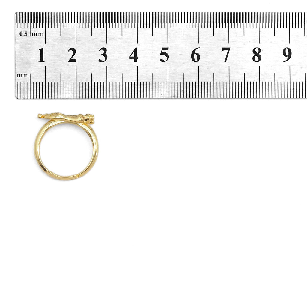 Thin Leopard Panther Adjustable Ring, Sku#LX294