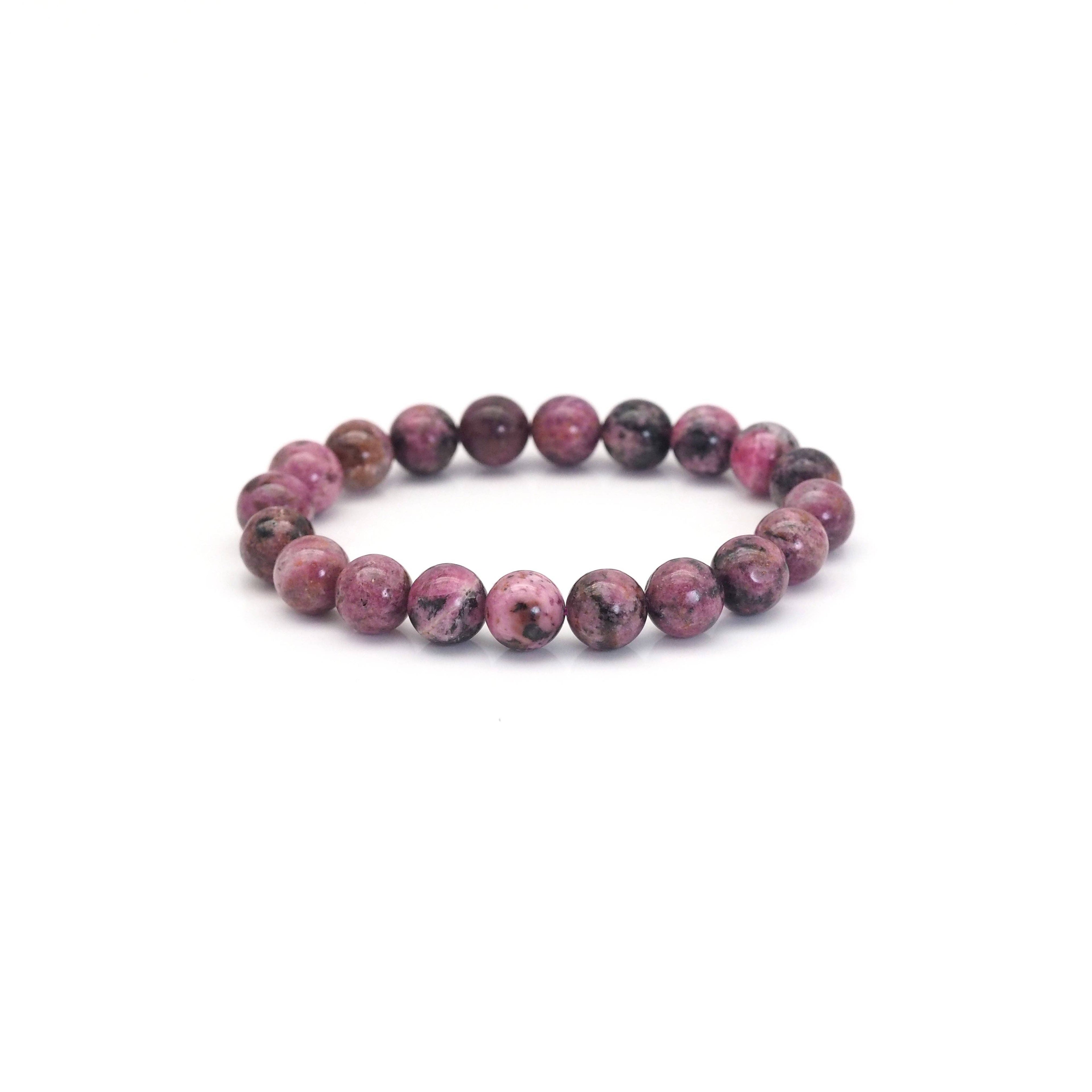 Genuine Rhodochrosite Smooth Stretchy Bracelet, Sku#EF413